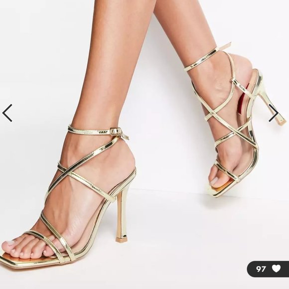 London Rebel strappy heeled sandals NWithouttags - Picture 6 of 8